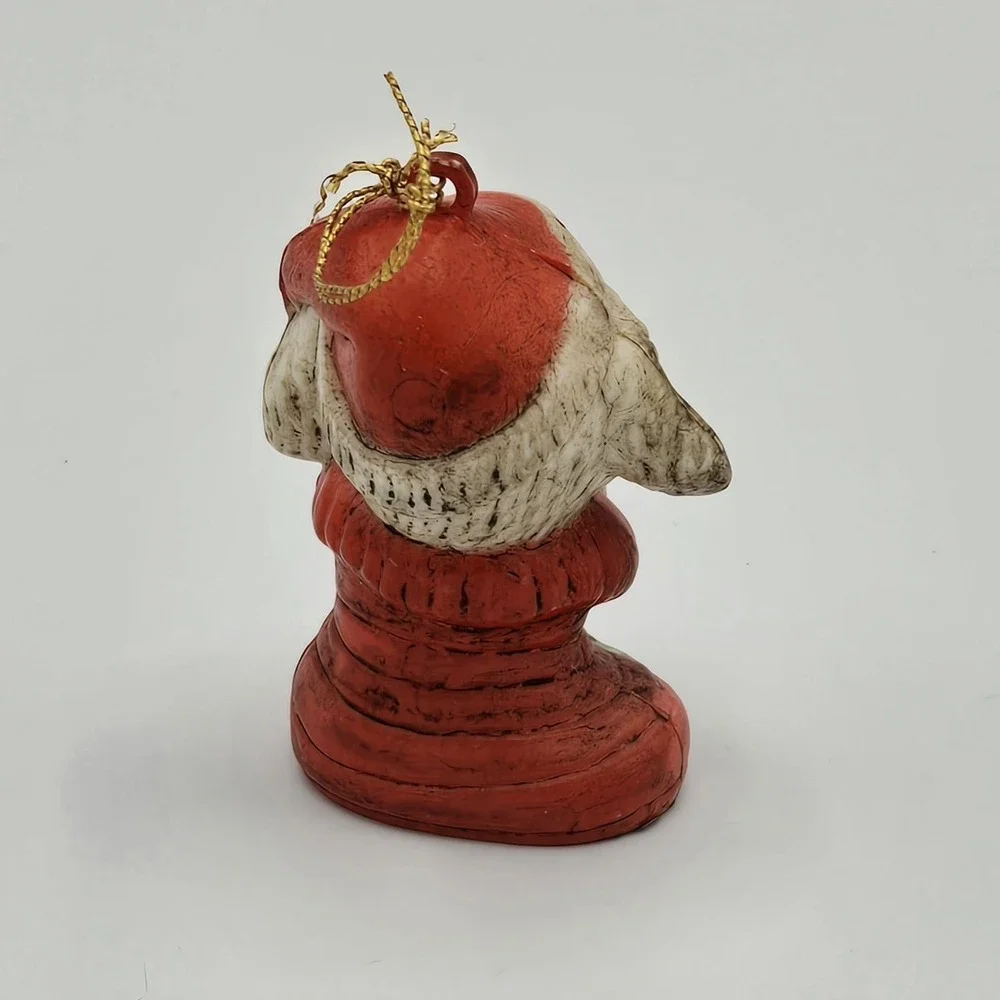 Vtg Puppy in‎ Stocking Christmas Ornament Plastic